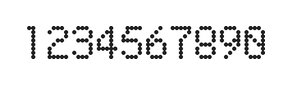 5×8数字点阵字体 ddN58AA0731
