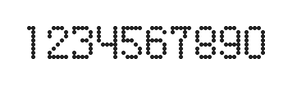 5×8数字点阵字体 ddN58AA0733
