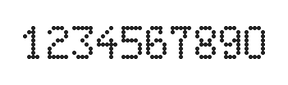 5×8数字点阵字体 ddN58AA0735