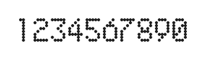 5×8数字点阵字体 ddN58AA0741