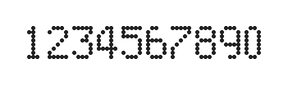 5×8数字点阵字体 ddN58AA0742