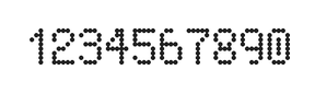5×8数字点阵字体 ddN58AA0746