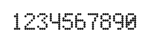 5×8数字点阵字体 ddN58AA0750