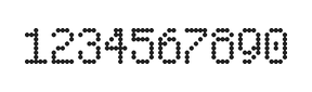 5×8数字点阵字体 ddN58AA0752