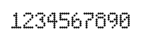 5×8数字点阵字体 ddN58AA0754