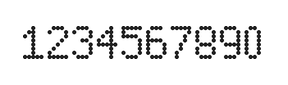 5×8数字点阵字体 ddN58AA0756