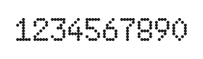 5×8数字点阵字体 ddN58AA0758
