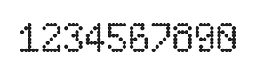 5×8数字点阵字体 ddN58AA0763