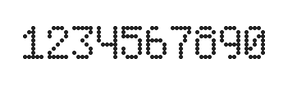 5×8数字点阵字体 ddN58AA0764