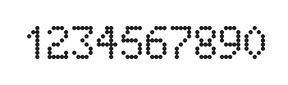 5×8数字点阵字体 ddN58AA0770