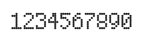 5×8数字点阵字体 ddN58AA0771