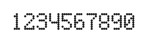 5×8数字点阵字体 ddN58AA0772