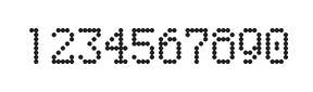 5×8数字点阵字体 ddN58AA0774