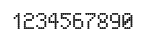 5×8数字点阵字体 ddN58AA0775