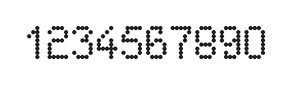 5×8数字点阵字体 ddN58AA0778