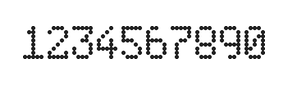 5×8数字点阵字体 ddN58AA0779