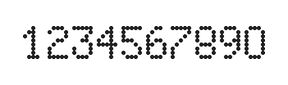 5×8数字点阵字体 ddN58AA0780