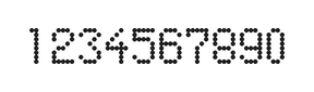 5×8数字点阵字体 ddN58AA0781