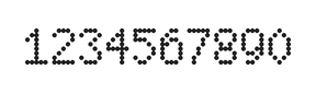 5×8数字点阵字体 ddN58AA0783