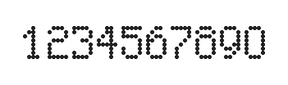 5×8数字点阵字体 ddN58AA0784