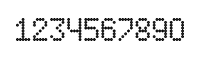 5×8数字点阵字体 ddN58AA0785
