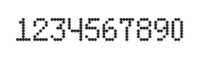 5×8数字点阵字体 ddN58AA0787