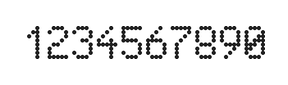 5×8数字点阵字体 ddN58AA0790