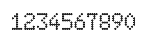 5×8数字点阵字体 ddN58AA0798