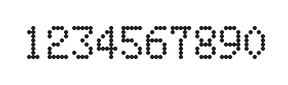 5×8数字点阵字体 ddN58AA0804