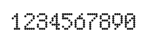 5×8数字点阵字体 ddN58AA0805