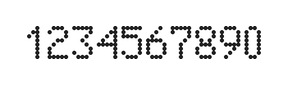 5×8数字点阵字体 ddN58AA0808