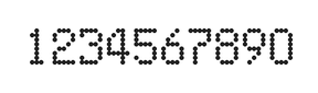 5×8数字点阵字体 ddN58AA0812