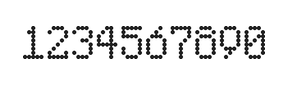 5×8数字点阵字体 ddN58AA0817