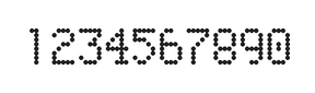 5×8数字点阵字体 ddN58AA0827