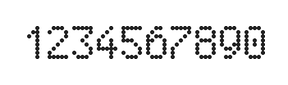 5×8数字点阵字体 ddN58AA0831