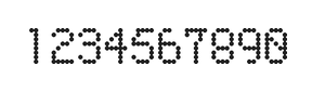 5×8数字点阵字体 ddN58AA0833