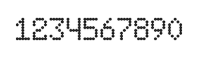 5×8数字点阵字体 ddN58AA0838