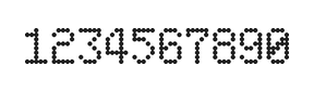 5×8数字点阵字体 ddN58AA0841