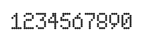5×8数字点阵字体 ddN58AA0850
