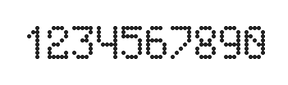5×8数字点阵字体 ddN58AA0852