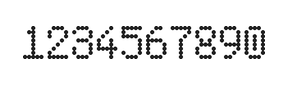 5×8数字点阵字体 ddN58AA0855