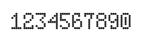 5×8数字点阵字体 ddN58AA0861