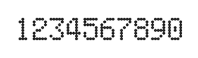 5×8数字点阵字体 ddN58AA0864