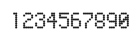 5×8数字点阵字体 ddN58AA0867