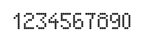 5×8数字点阵字体 ddN58AA0873