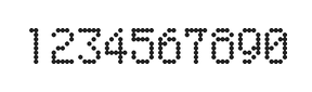 5×8数字点阵字体 ddN58AA0880