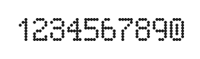 5×8数字点阵字体 ddN58AA0883