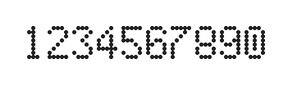 5×8数字点阵字体 ddN58AA0891