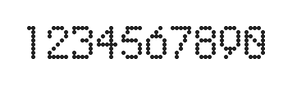 5×8数字点阵字体 ddN58AA0902