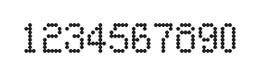5×8数字点阵字体 ddN58AA0903